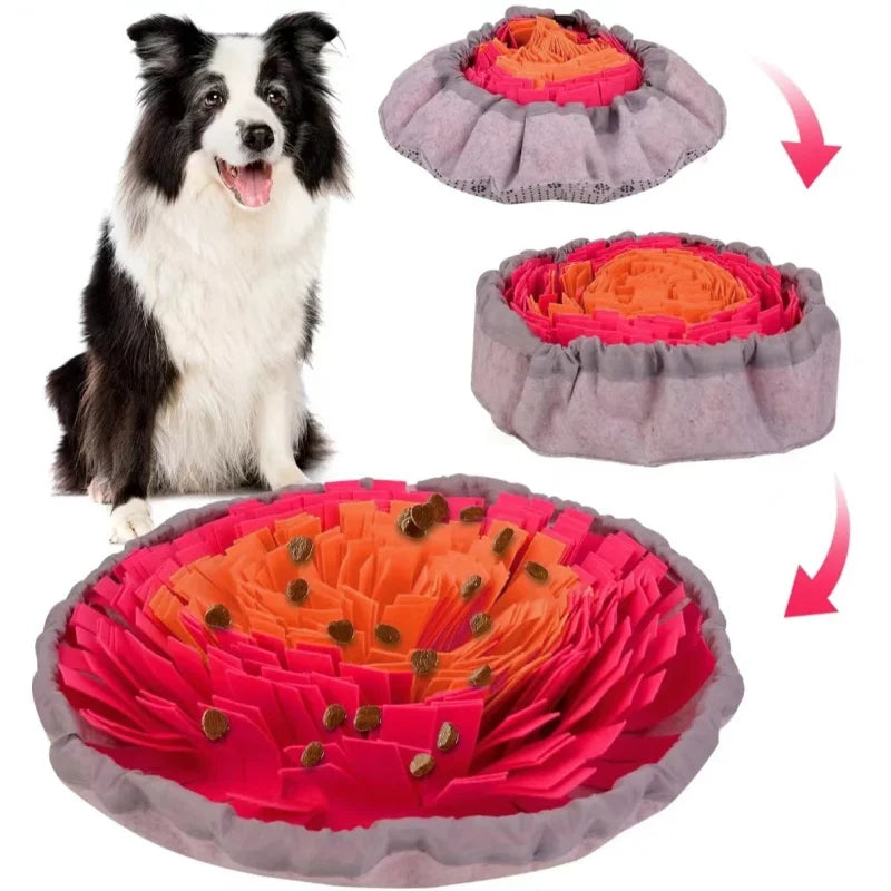 Pet Snuffle Mat for Dogs, Interactive Feed Game for Boredom, Encourages Natural Foraging Skills for Cats Dogs Bowl Travel Use