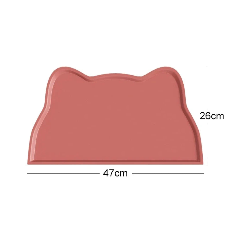 Pet Placemat Feeding Mat for Cats and Dogs Waterproof Leakage Food with Nonspill Nonslip Easy to Clean Silicone Placemats