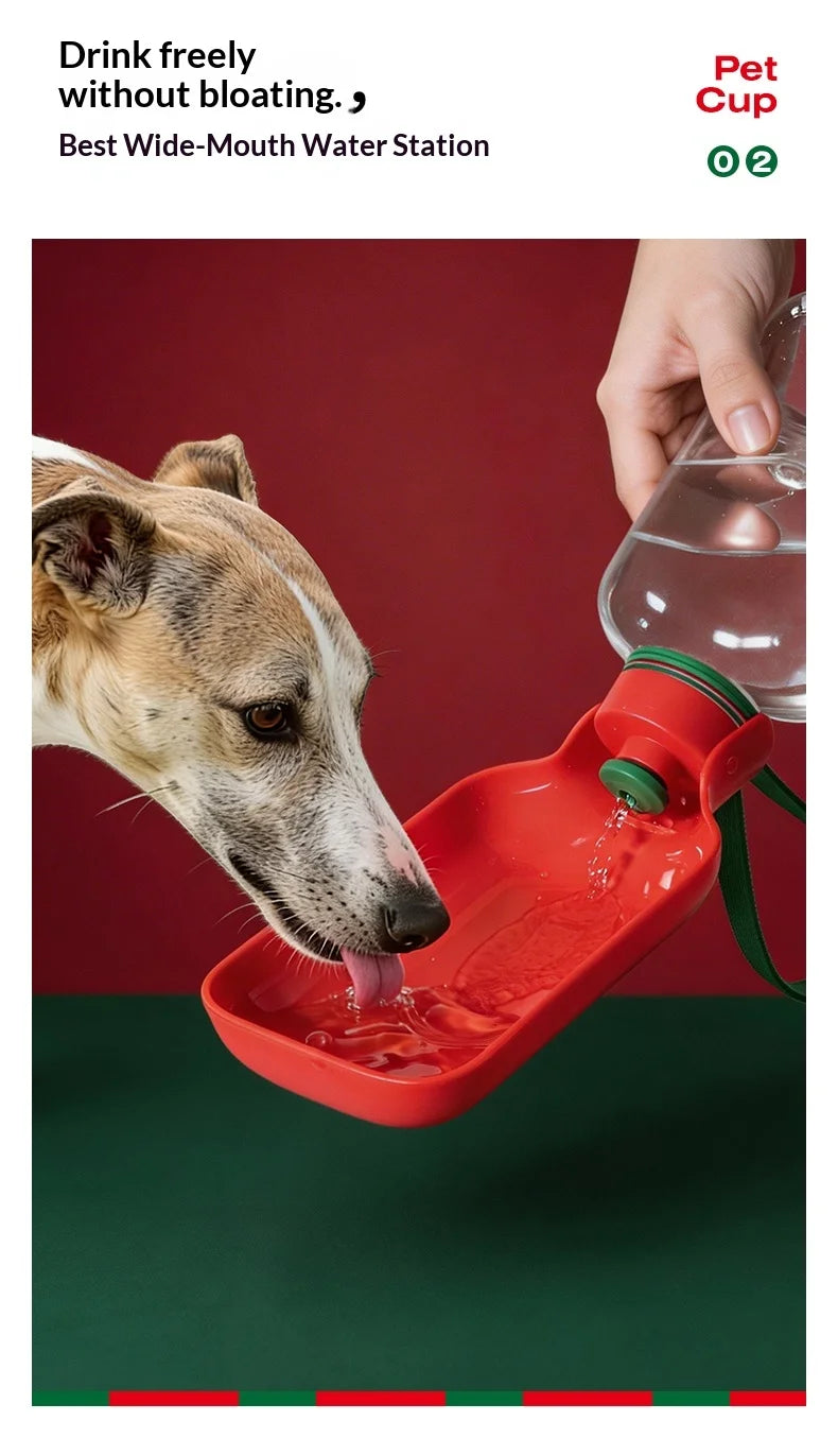 Portuguese football team pet dog and cat drinking bowl outdoor travel leak-proof puppy water fountain pug Chihuahua Labrador
