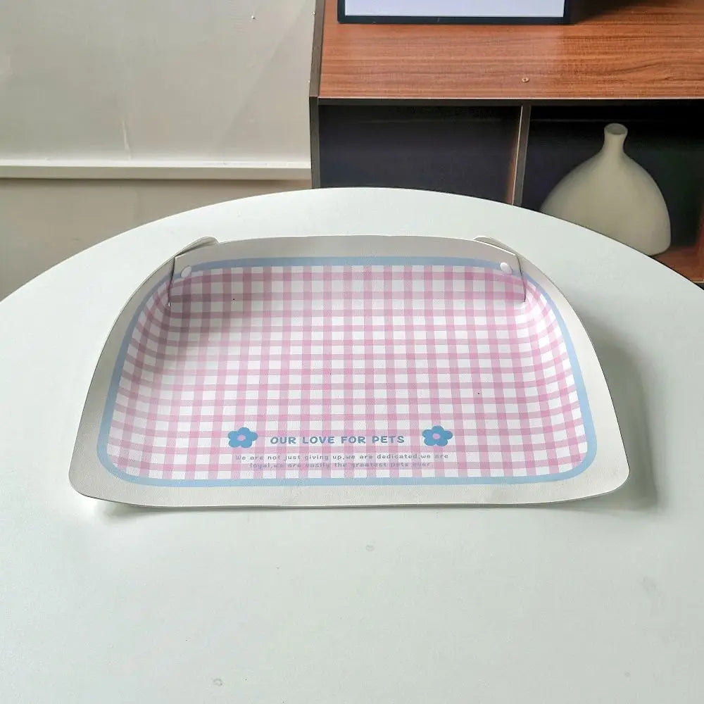Pet Supplies PU Leather Pet Anti Spill Placemat Waterproof Folding Dog Food Pad Oil Resistant Anti Slip Cat Bowl Mat Puppy