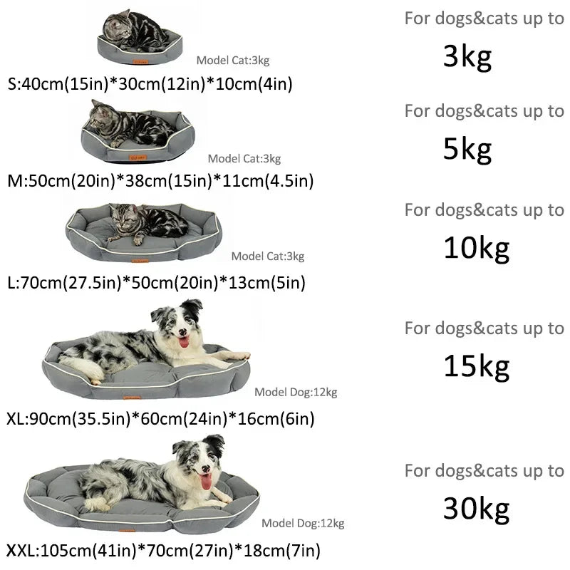 Pet Sofa Sleeping Bed Large Dog Bed House for Cats Big Space Dog Sofa Sleeping Mat Winter Warm Dog Cushion