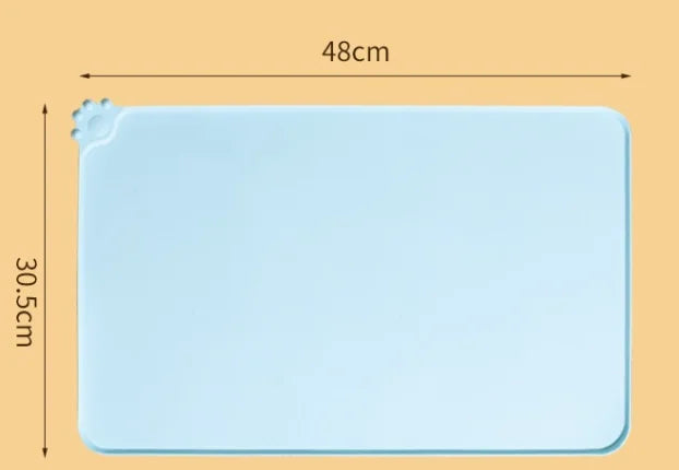 Pet Feeding Mat - Silicone Dog  Waterproof Non-Slip Spill Proof Pet Placemat Practical Home Solution for Dogs and  Cats