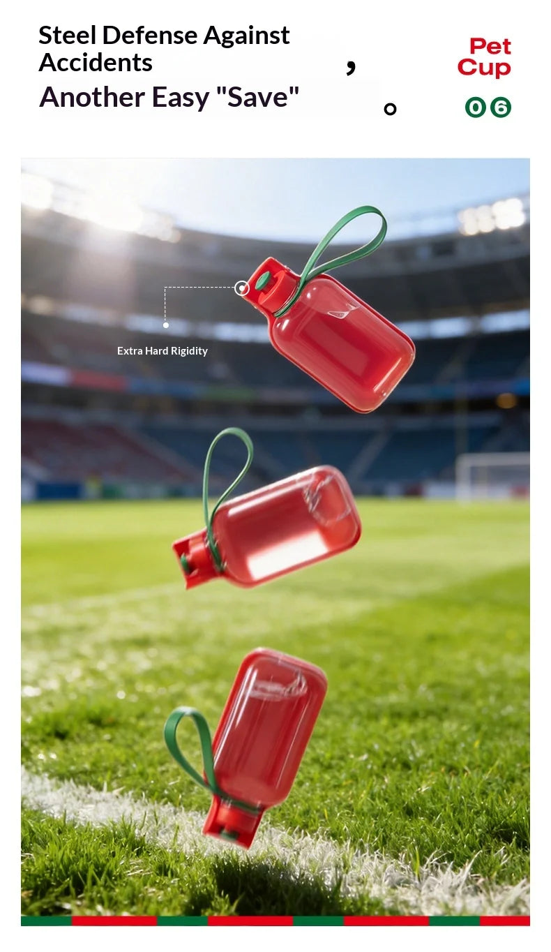 Portuguese football team pet dog and cat drinking bowl outdoor travel leak-proof puppy water fountain pug Chihuahua Labrador